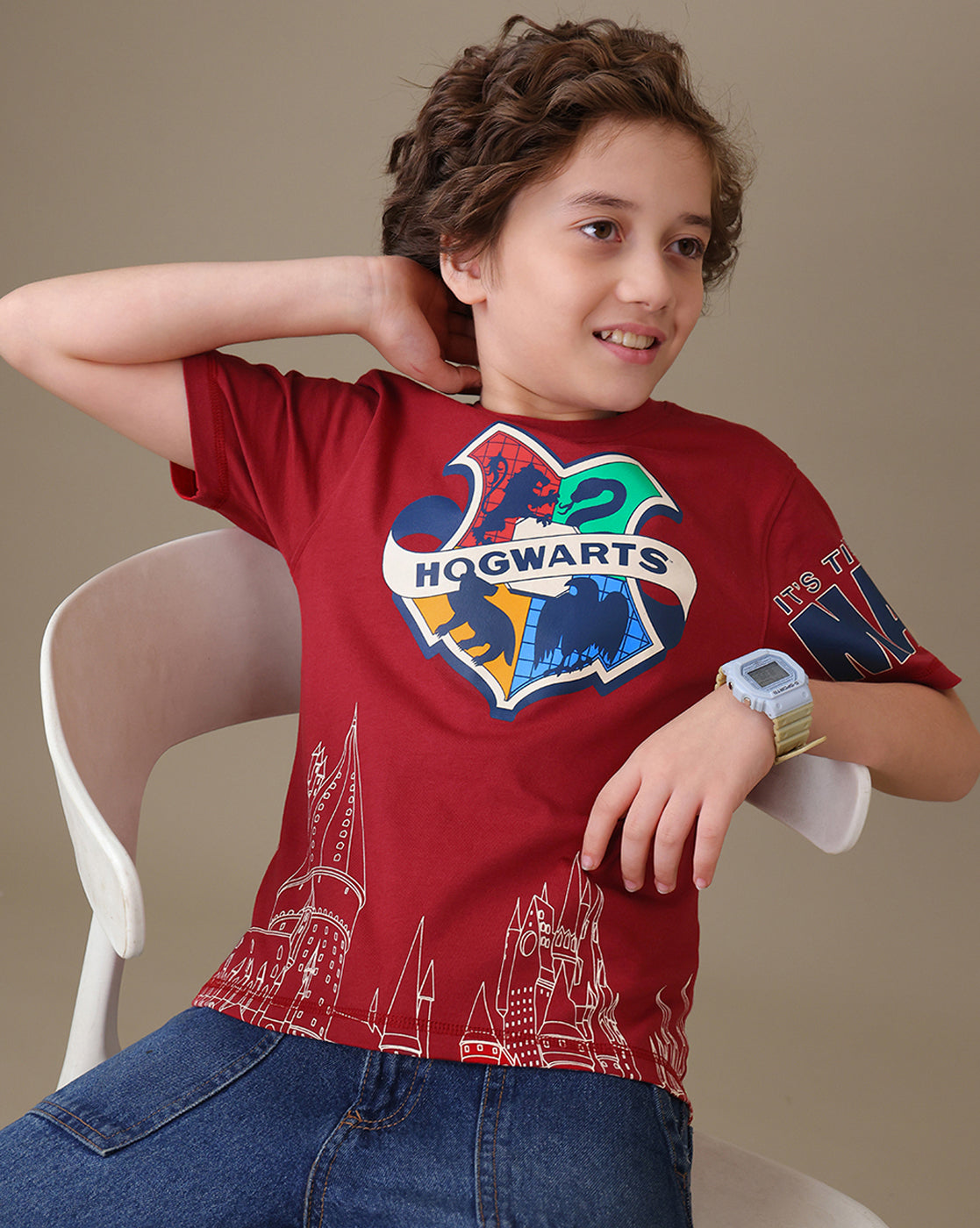 Harry Potter Hogwarts Regular Fit Tshirt Boys