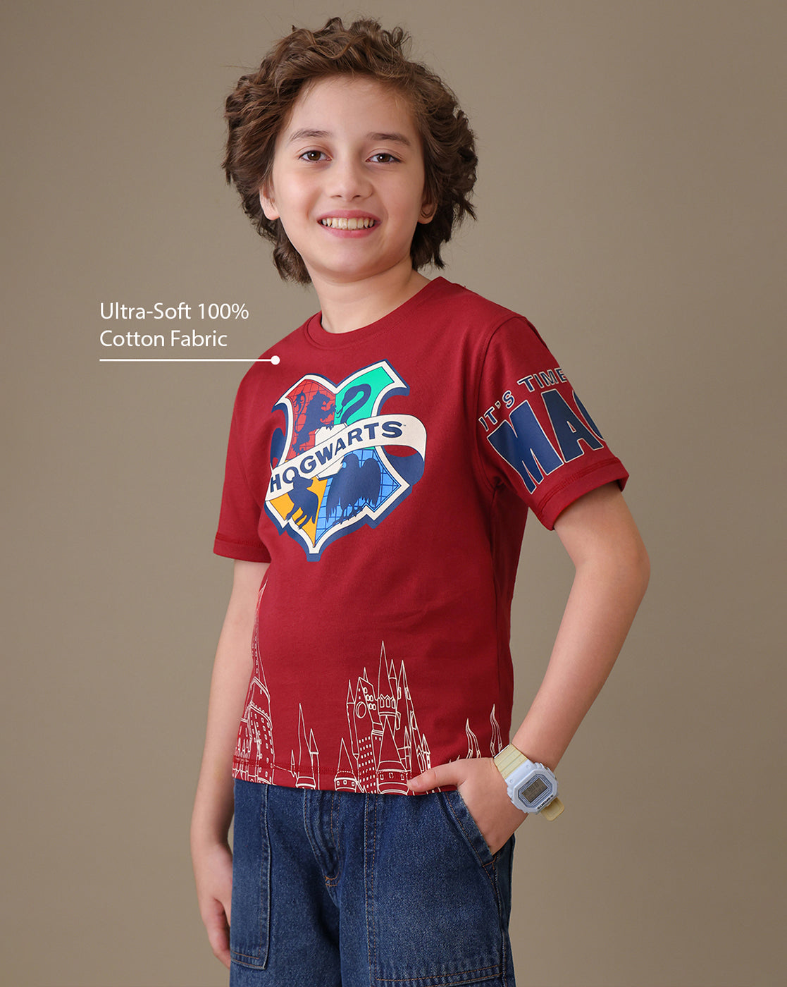 Harry Potter Hogwarts Regular Fit Tshirt Boys