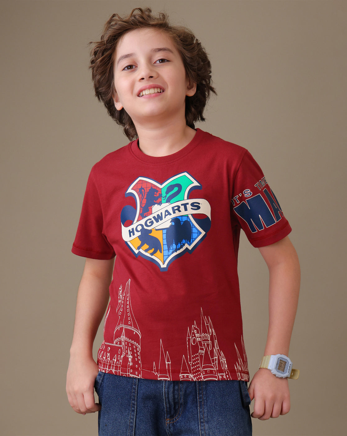 Harry Potter Hogwarts Regular Fit Tshirt Boys