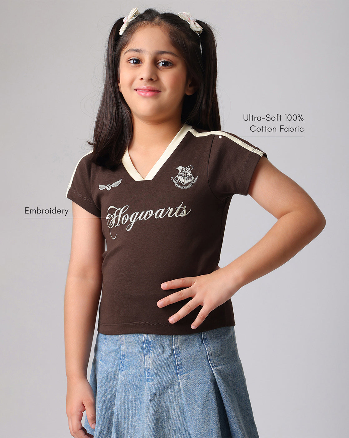 Harry Potter Hogwarts Slim Fit Tshirt Girls