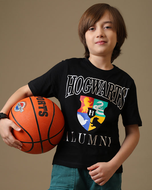 Hogwarts Printed Regular Fit Tshirt For Boys