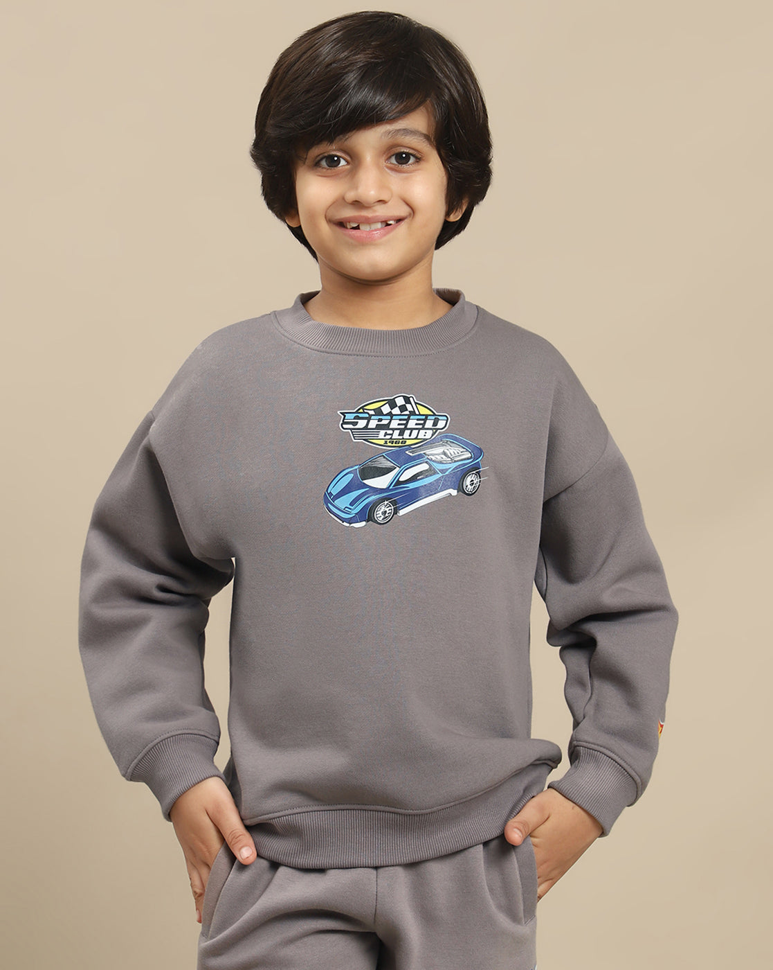 Hot Wheels Printed Regular Fit Sweatshirt For Boys
