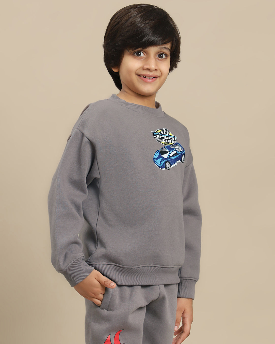 Hot Wheels Printed Regular Fit Sweatshirt For Boys