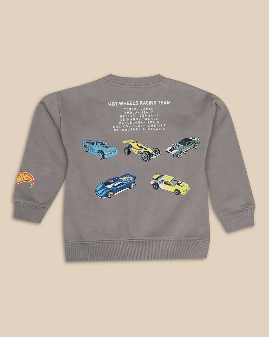 Hot Wheels Printed Regular Fit Sweatshirt For Boys