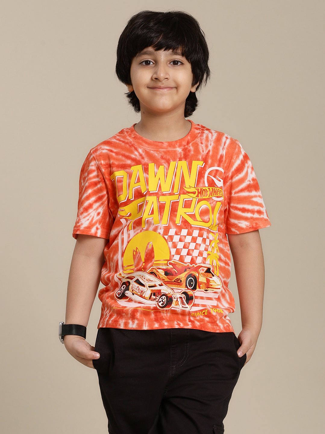 Hot Wheels Printed Regular Fit Tshirt For Boys