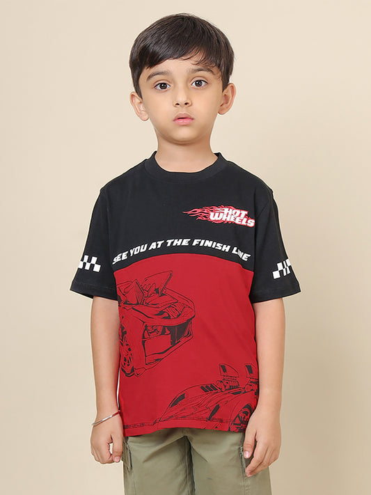 Hot Wheels Printed Regular Fit Tshirt For Boys