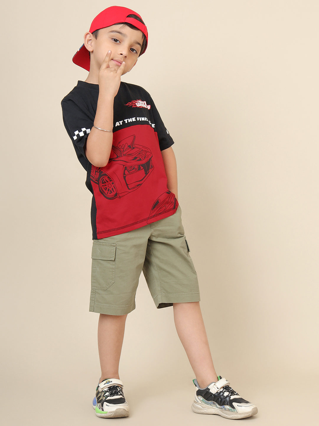 Hot Wheels Printed Regular Fit Tshirt For Boys