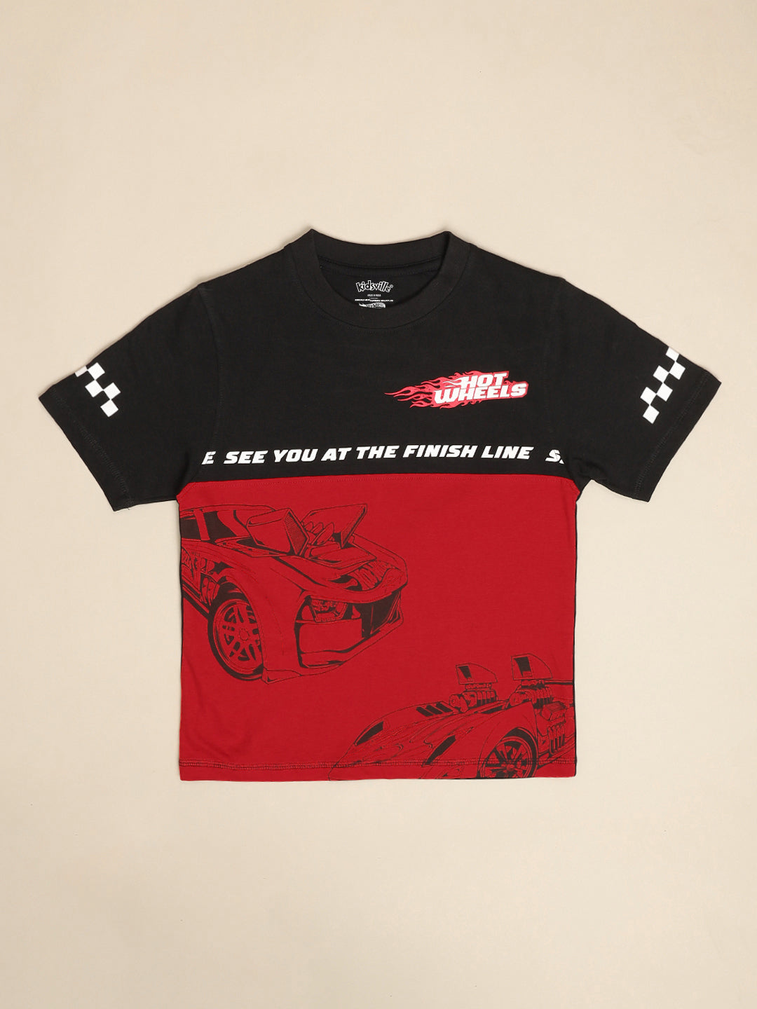 Hot Wheels Printed Regular Fit Tshirt For Boys