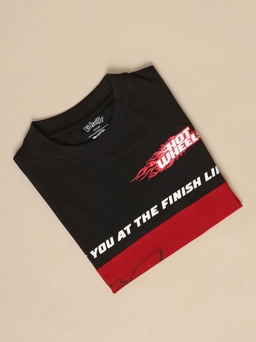 Hot Wheels Printed Regular Fit Tshirt For Boys