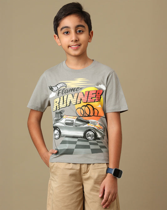 Hot Wheels Printed Regular Fit Tshirt For Boys