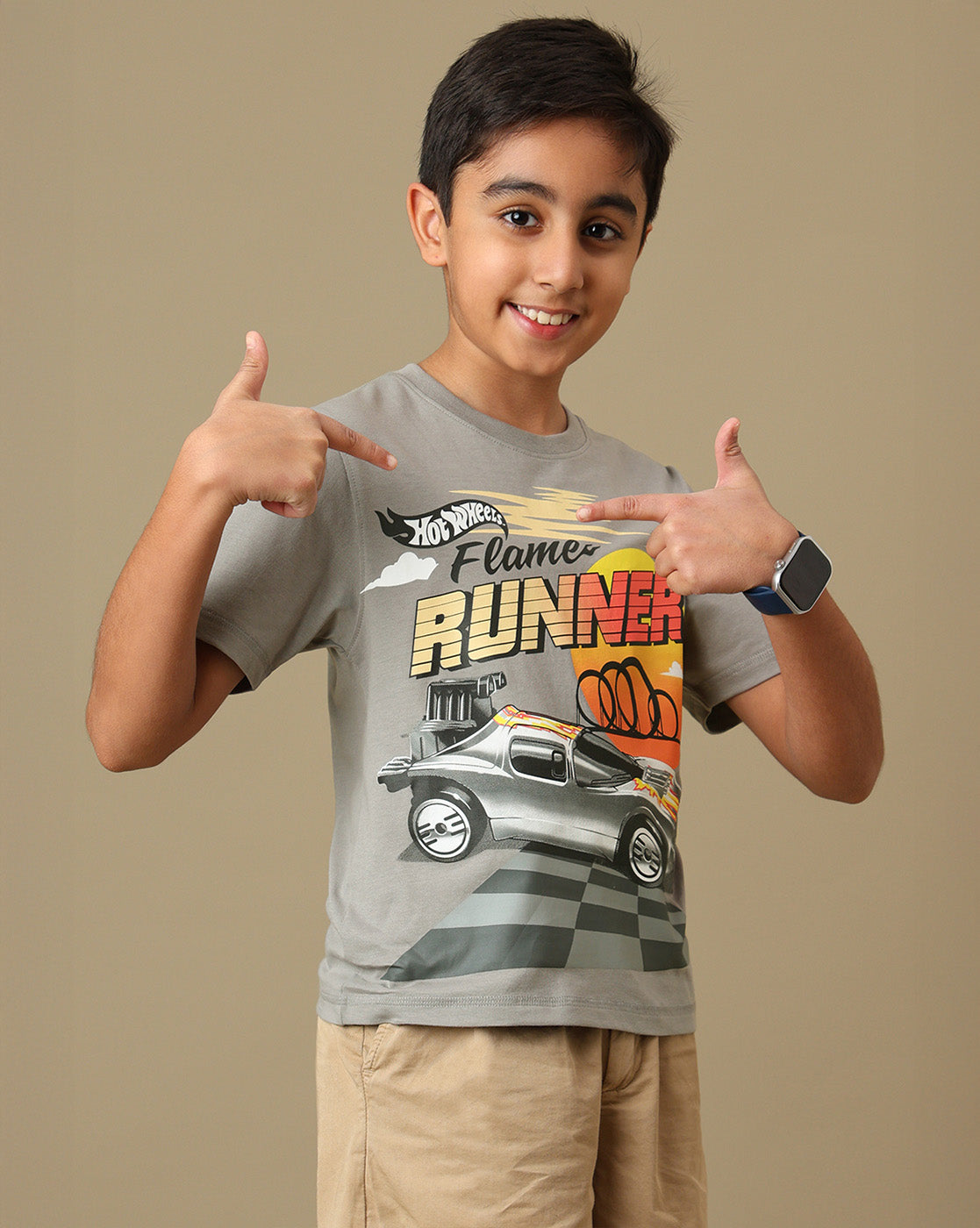 Hot Wheels Printed Regular Fit Tshirt For Boys