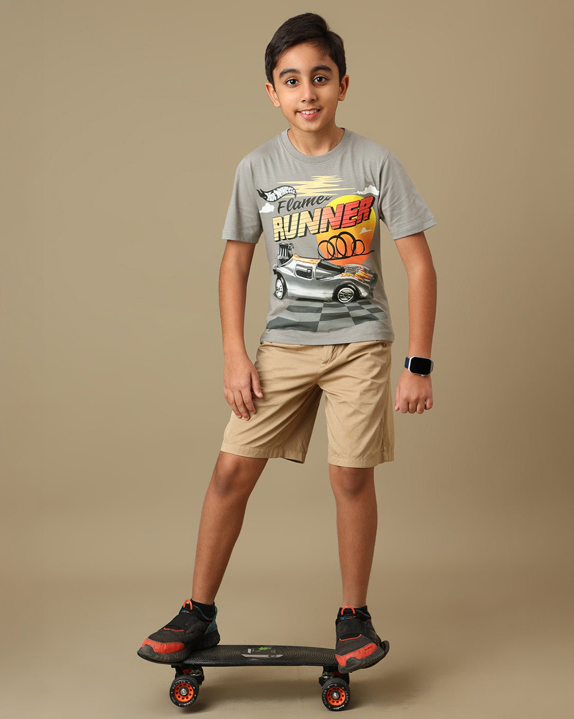 Hot Wheels Printed Regular Fit Tshirt For Boys