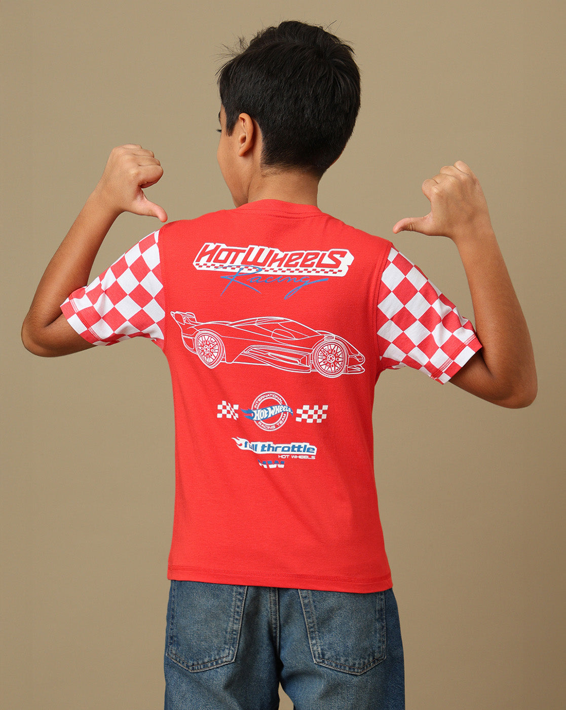 Hot Wheels Printed Regular Fit Tshirt For Boys