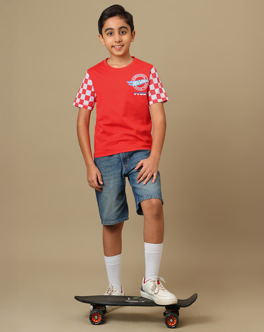 Hot Wheels Printed Regular Fit Tshirt For Boys