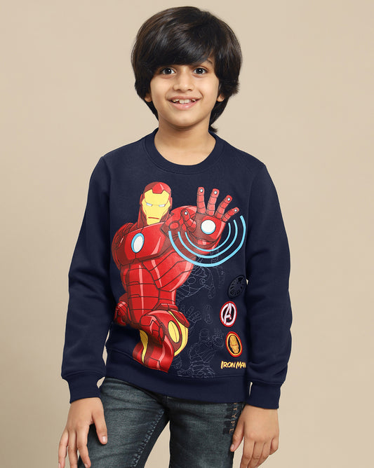Iron Man Printed Regular Fit Sweatshirt For Boys