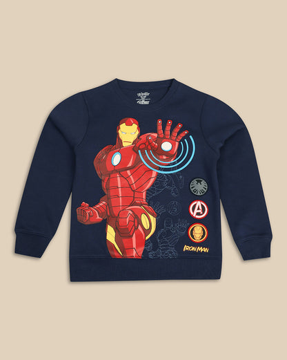 Iron Man Printed Regular Fit Sweatshirt For Boys