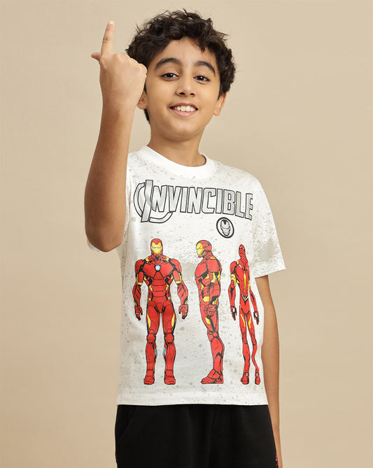 Iron Man Printed Regular Fit Tshirt For Boys