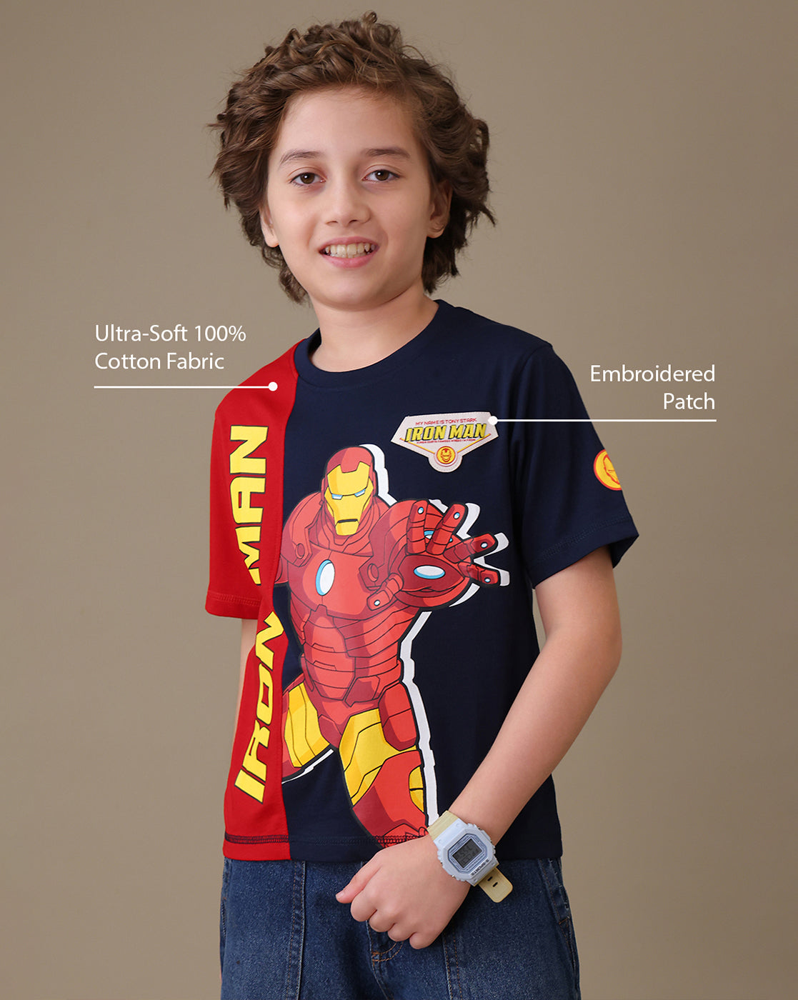 Iron Man Regular Fit Tshirt Boys
