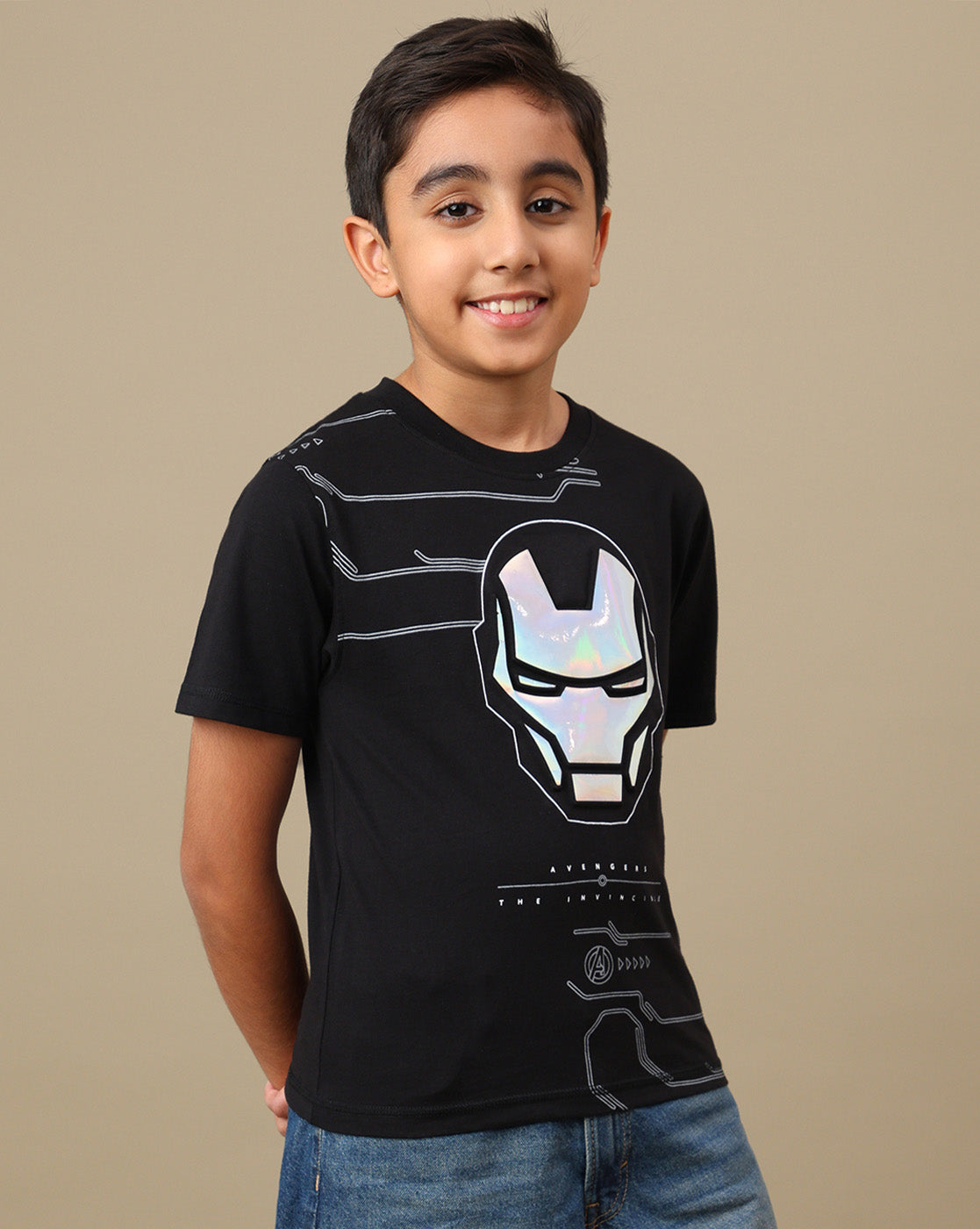 Iron Man Printed Regular Fit Tshirt For Boys