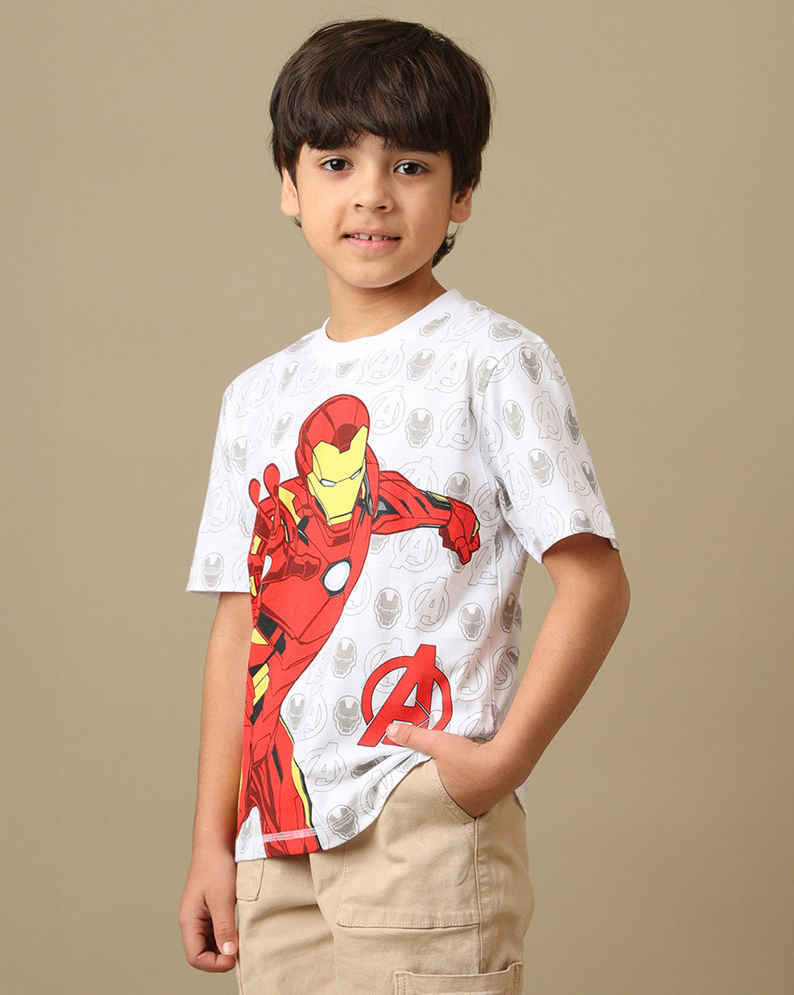Iron Man Printed Regular Fit Tshirt For Boys