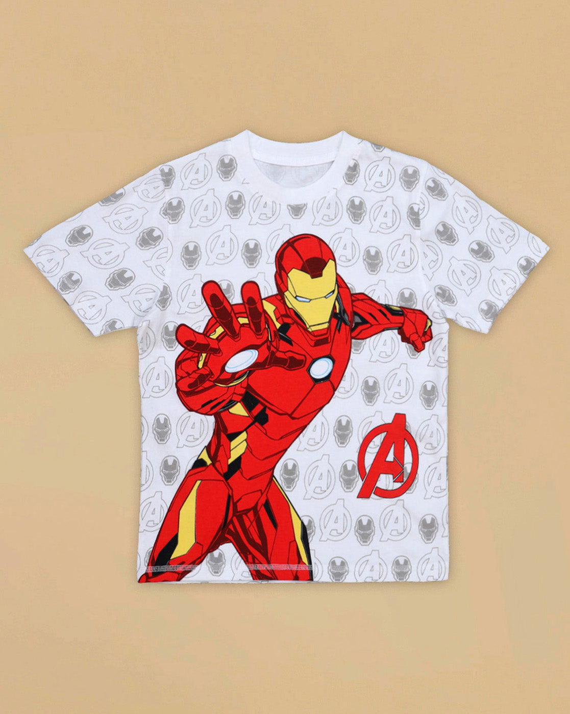 Iron Man Printed Regular Fit Tshirt For Boys