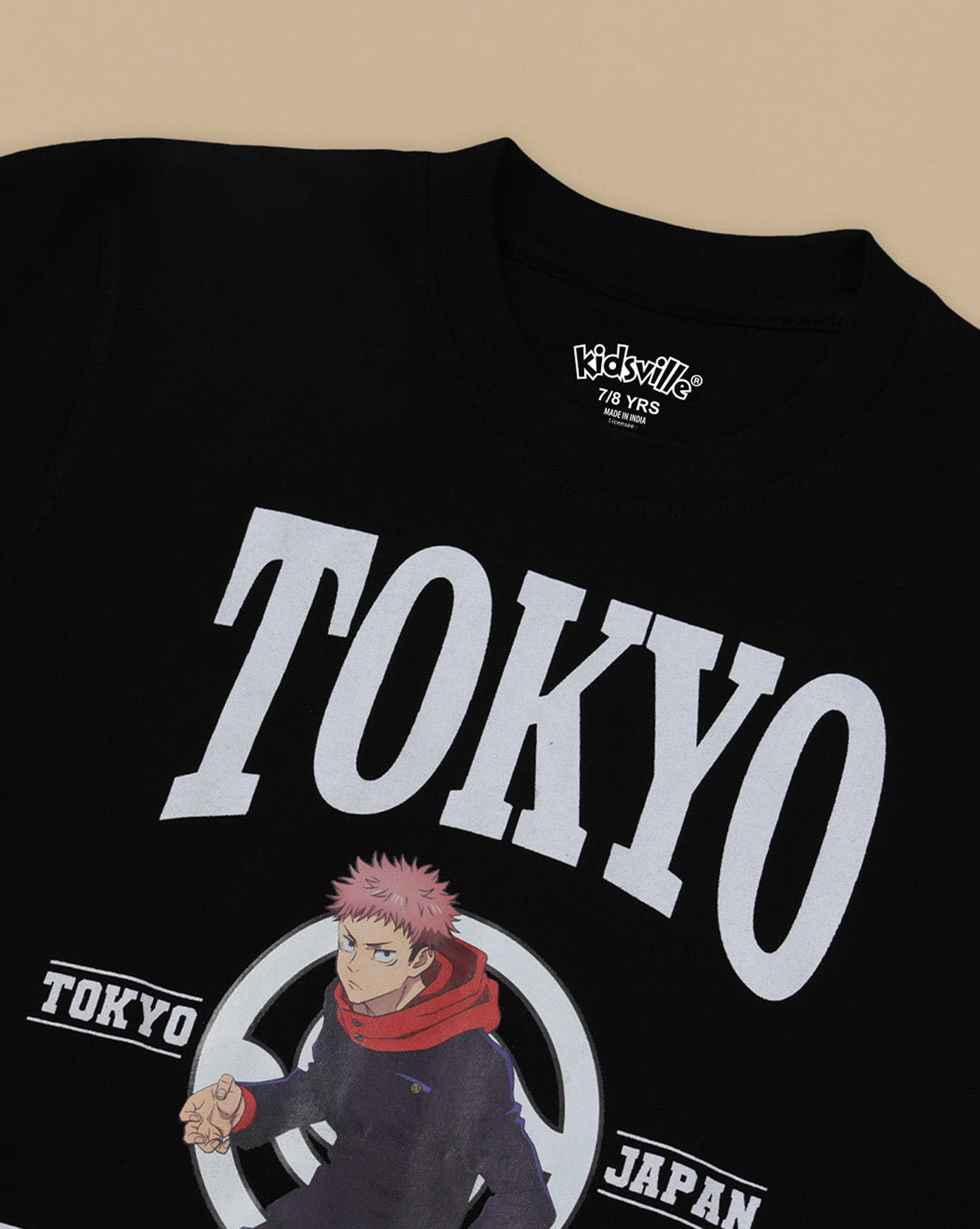 Jujutsu Kaisen Printed Regular Fit Tshirt For Boys