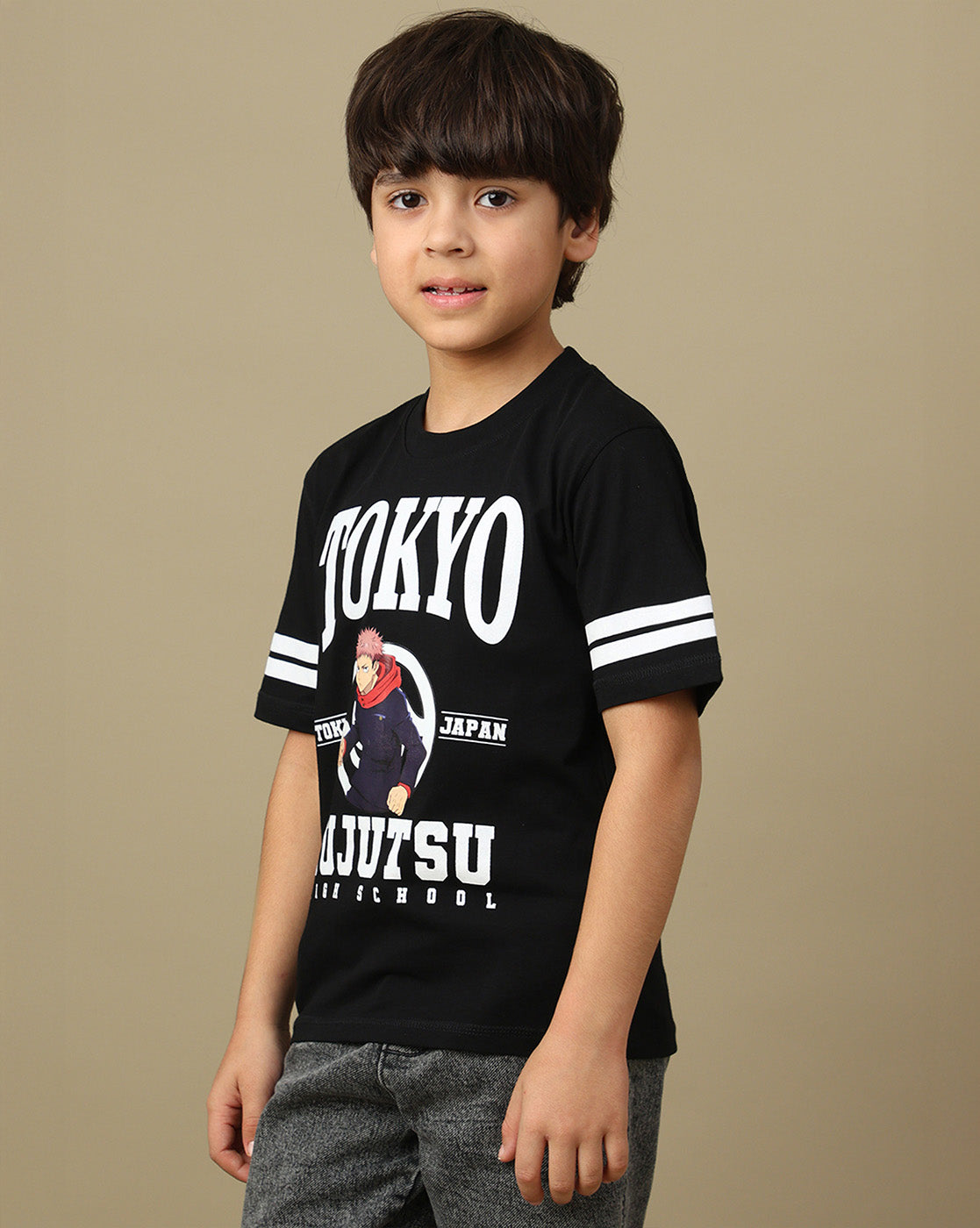 Jujutsu Kaisen Printed Regular Fit Tshirt For Boys