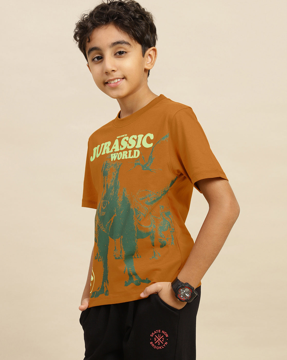 Jurassic World Printed Regular Fit Tshirt For Boys