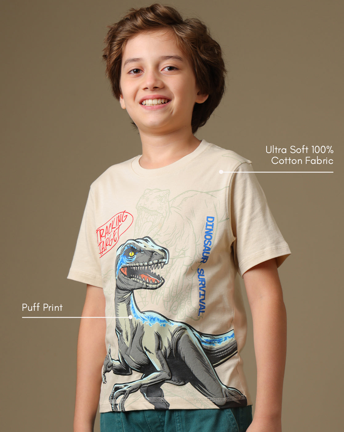 Jurassic World Printed Regular Fit Tshirt For Boys