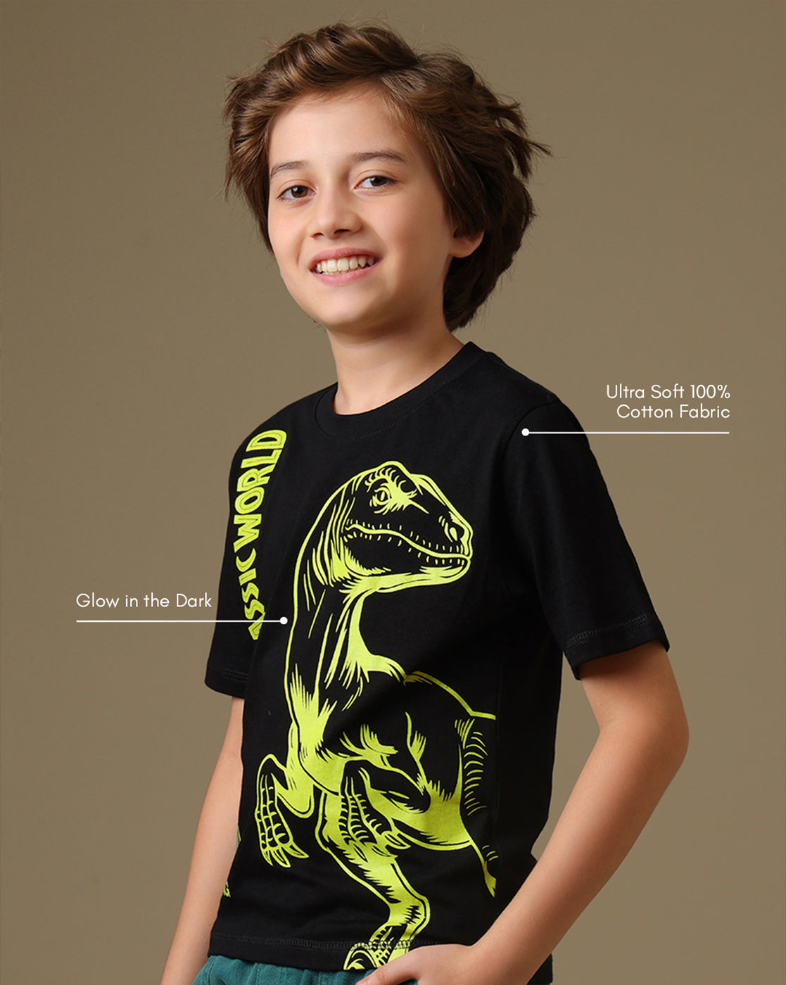 Jurassic World Printed Regular Fit Tshirt For Boys