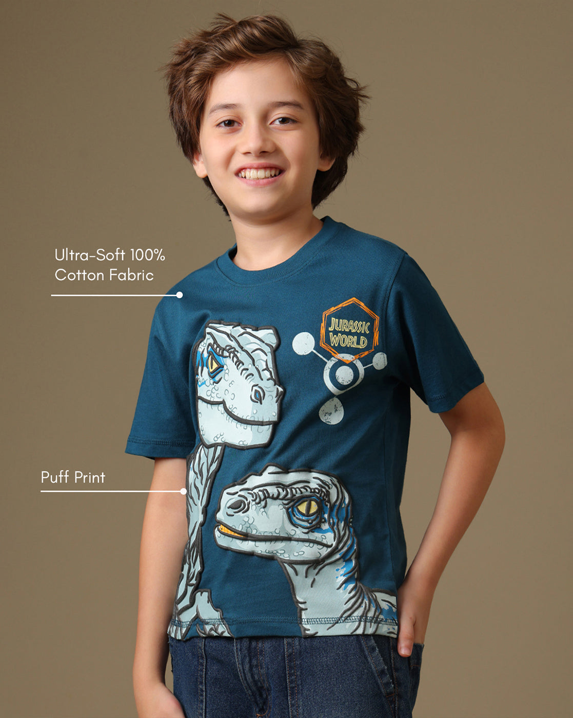 Jurassic World Printed Regular Fit Tshirt For Boys