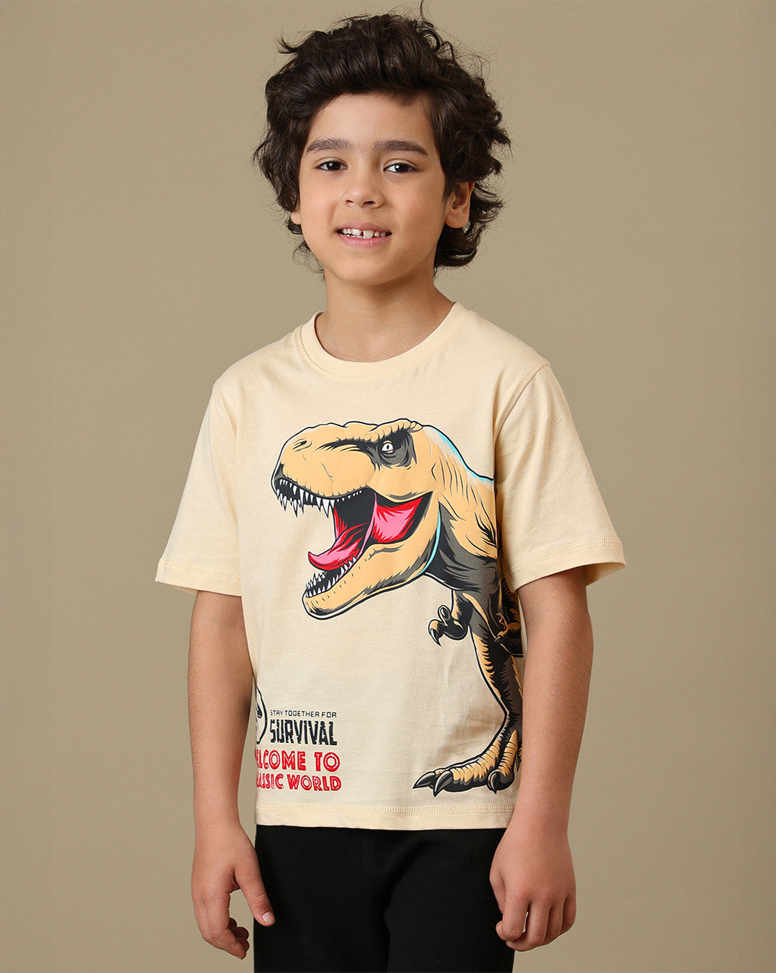 Jurassic World Printed Regular Fit Tshirt For Boys