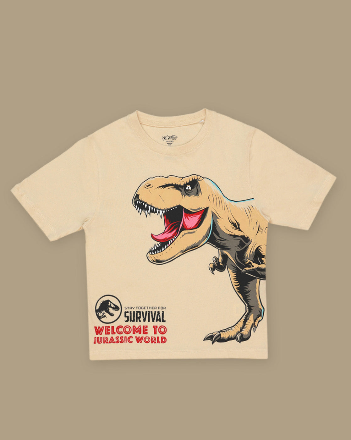 Jurassic World Printed Regular Fit Tshirt For Boys