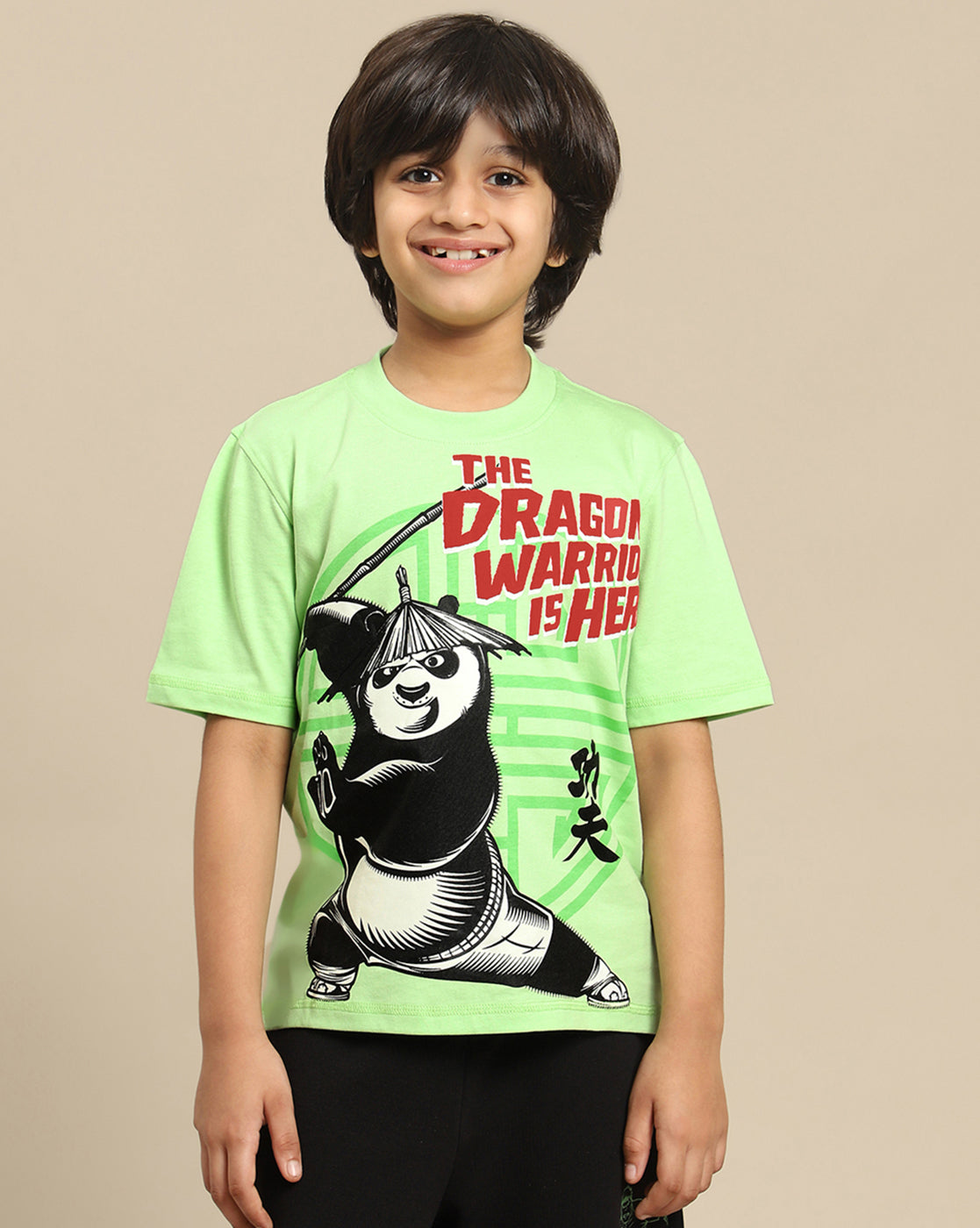 Kung Fu Panda Printed Oversize Tshirt For Boys