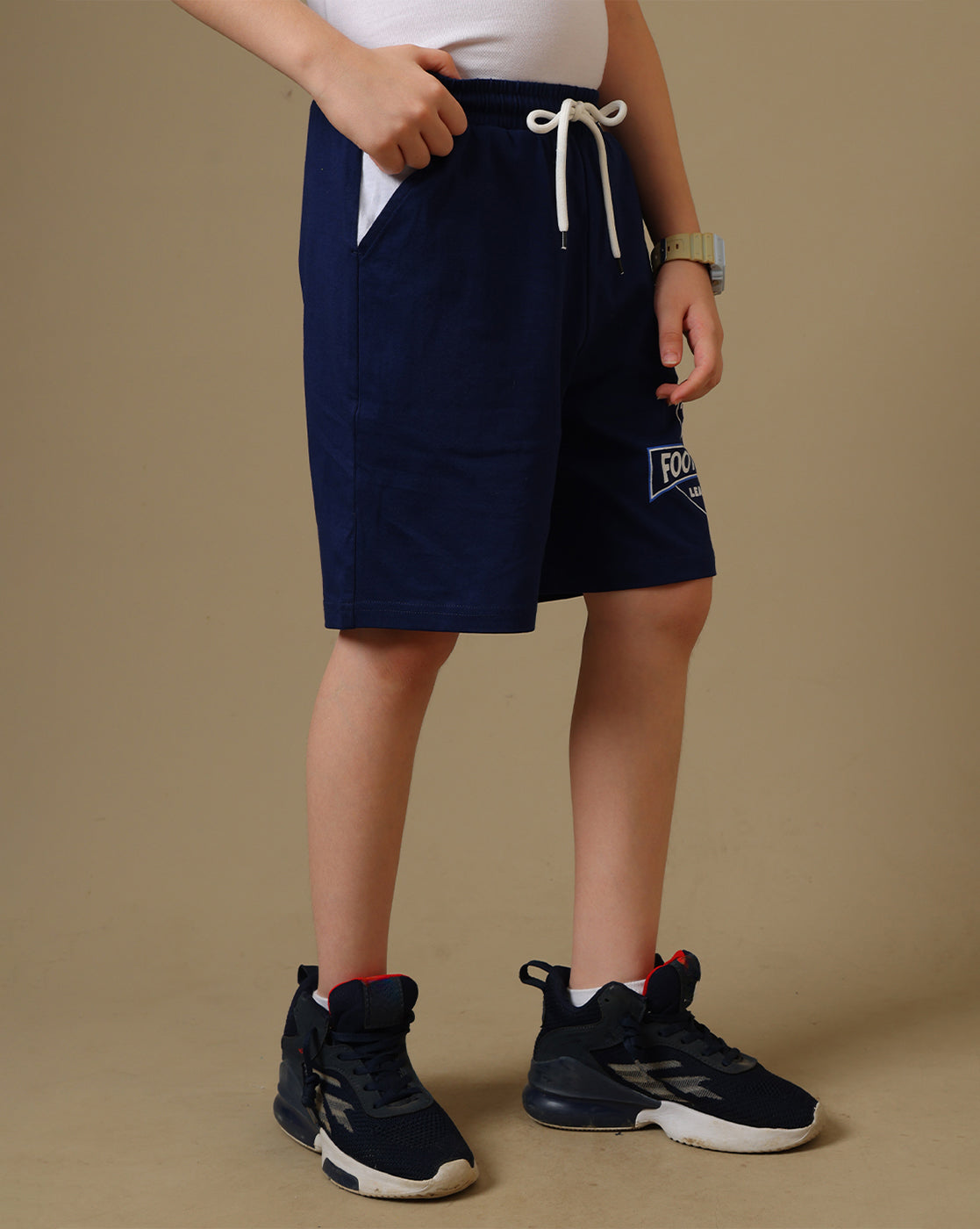 Football League Printed Regular Fit Shorts For Boys