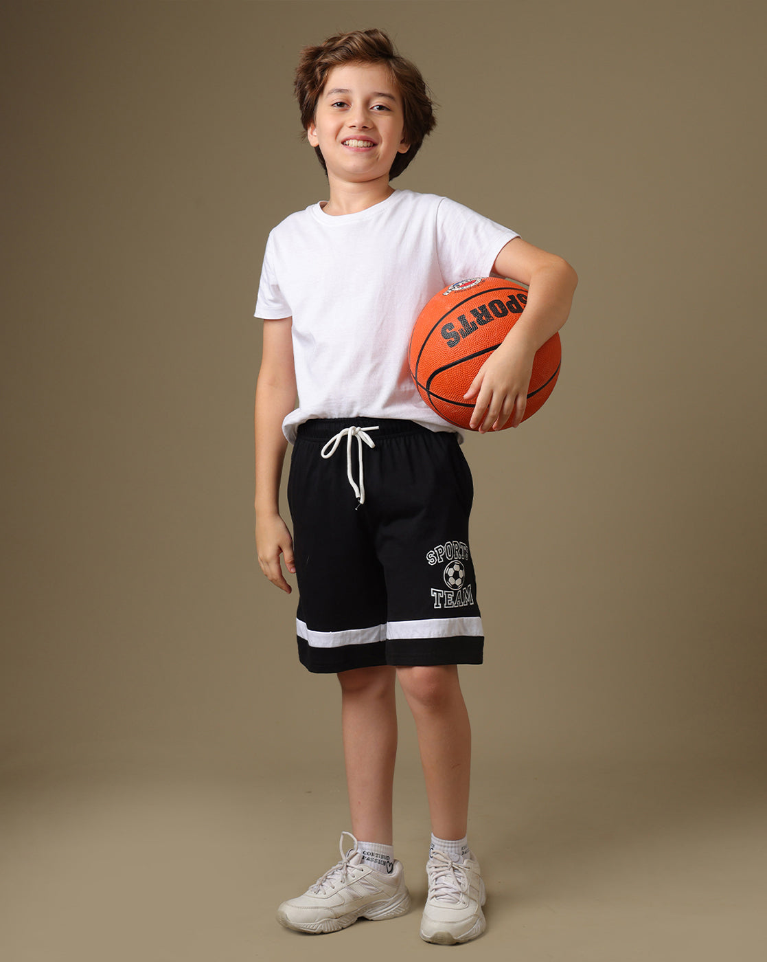 Sports Team Printed Regular Fit Shorts For Boys