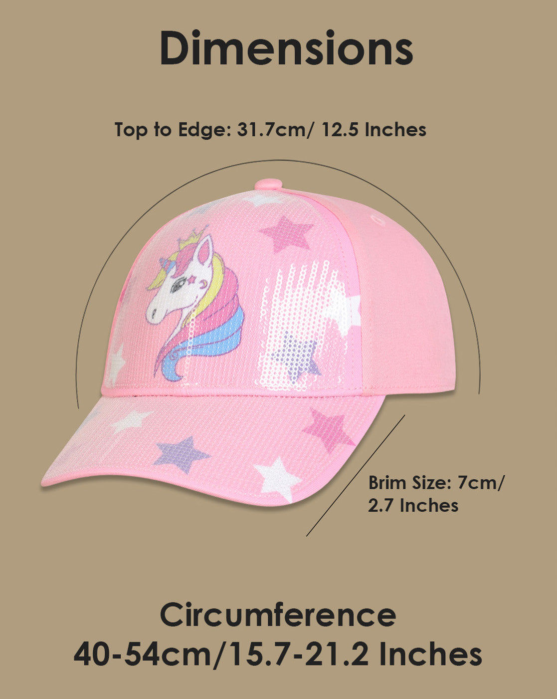 Graphic printed Baseball Cap for Girls