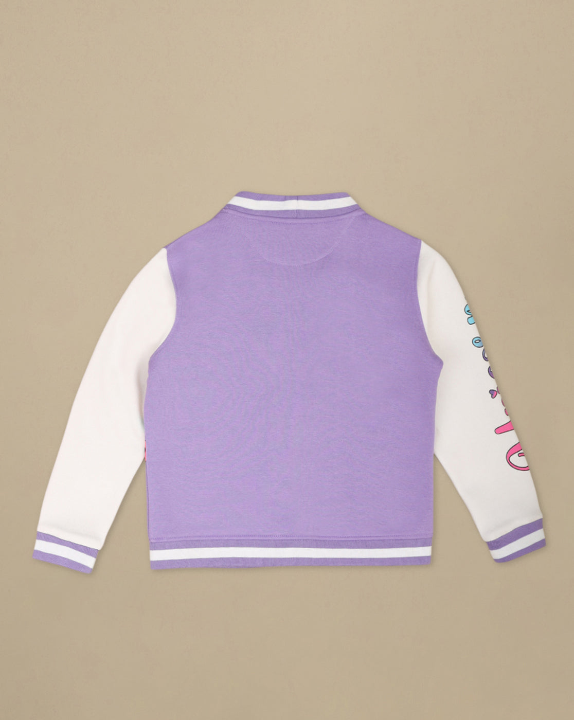 Kidsville Printed Regular Fit Varsity Jacket For Girls