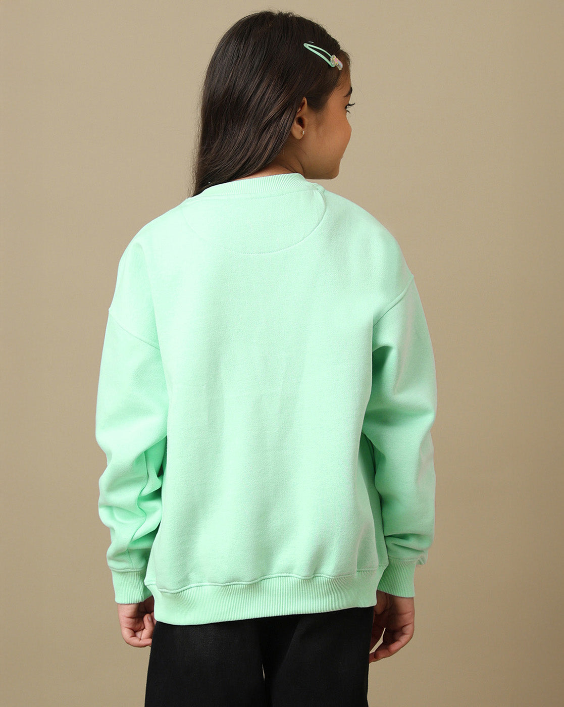 Unicorn Printed Oversized Sweatshirt For Girls