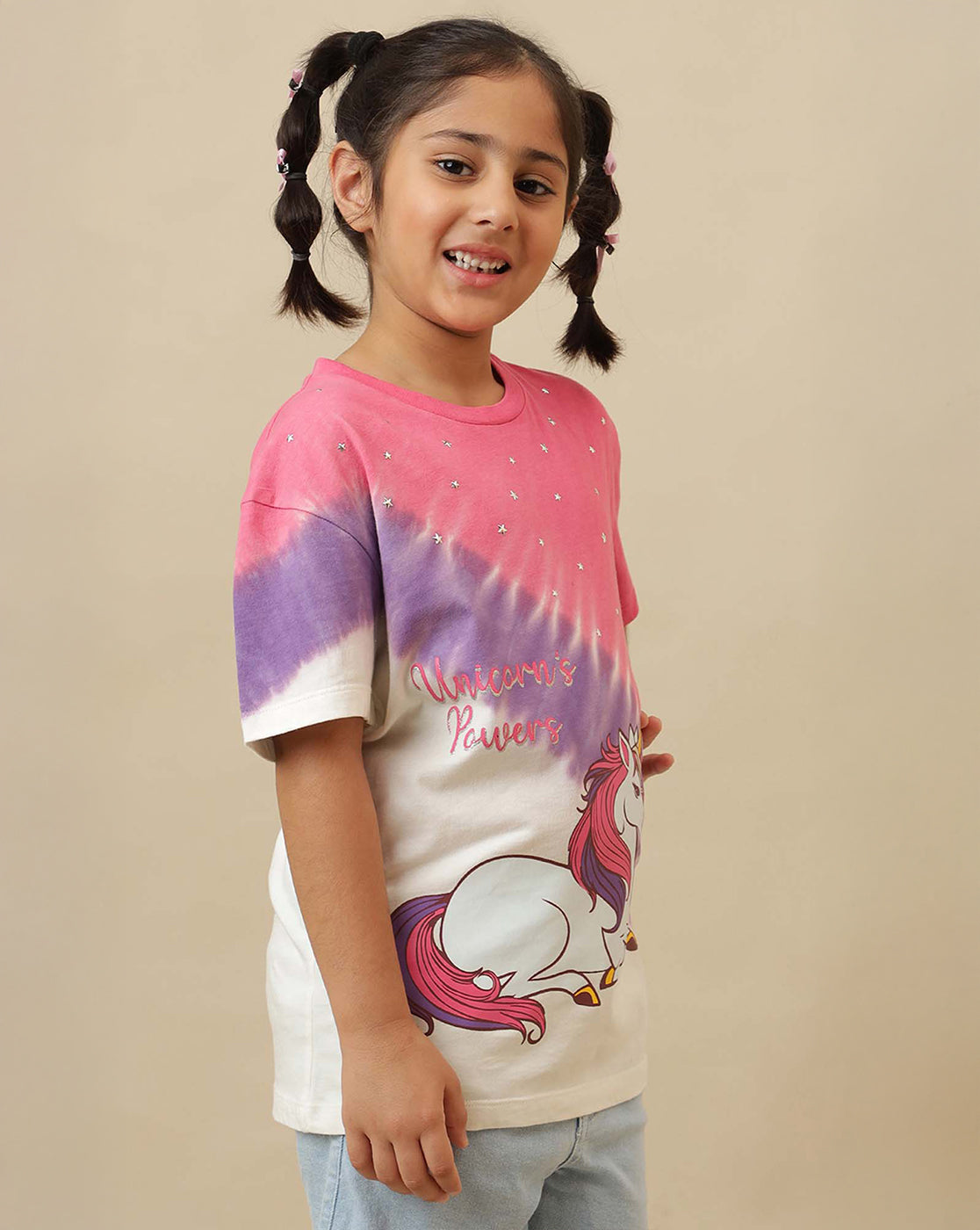 Unicorn Printed Oversized Tshirt For Girls