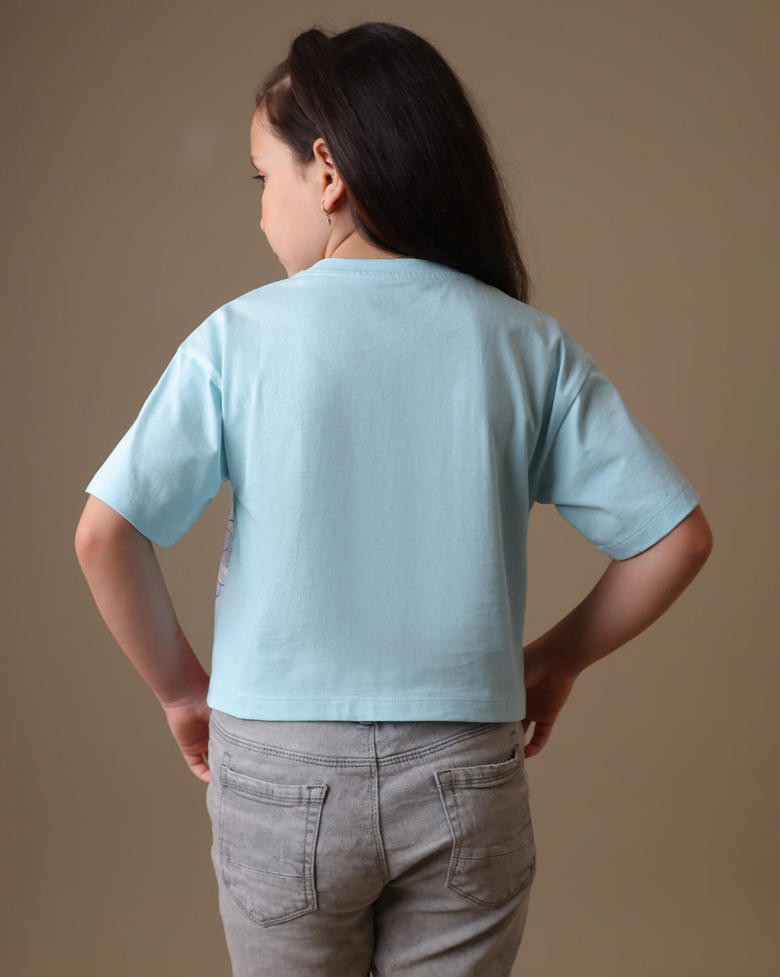 Kidsville Printed Boxy Fit Tshirt For Girls