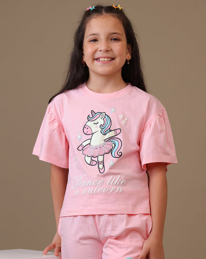 Unicorn  Regular Fit Tshirt  Girls