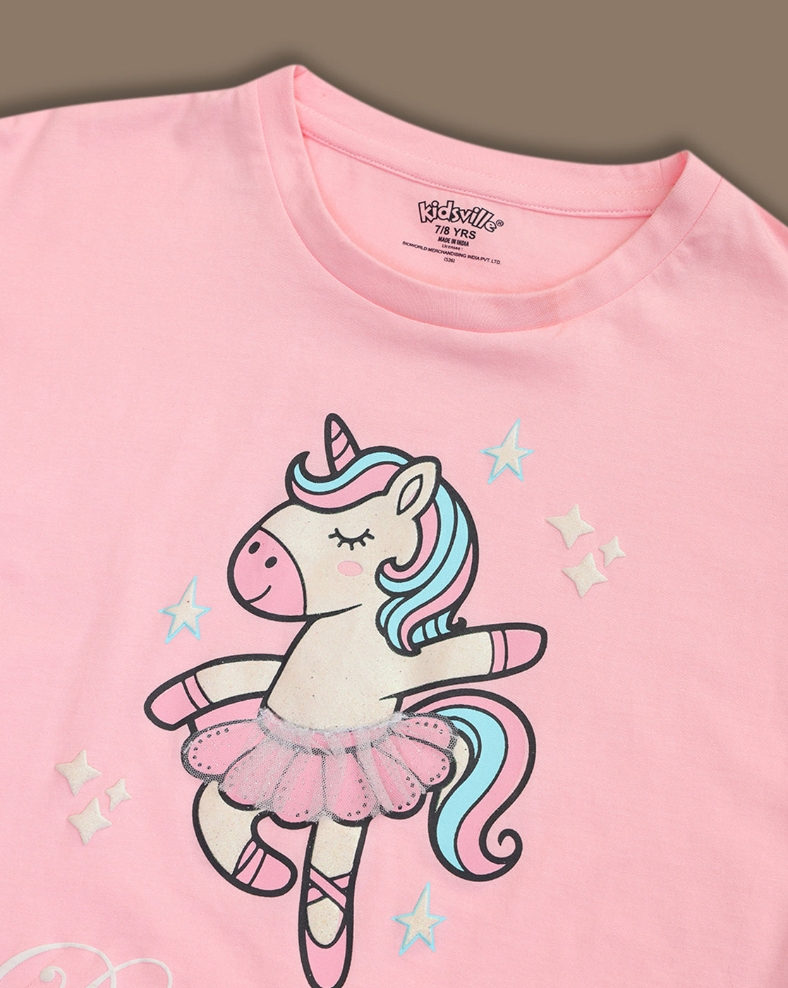 Kidsville Printed Regular Fit Tshirt For Girls