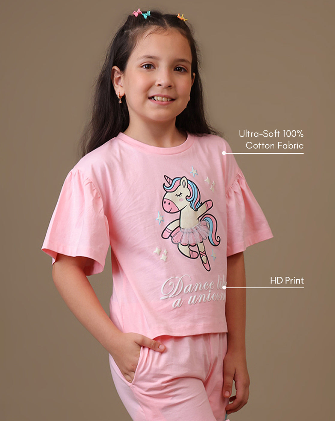 Kidsville Printed Regular Fit Tshirt For Girls