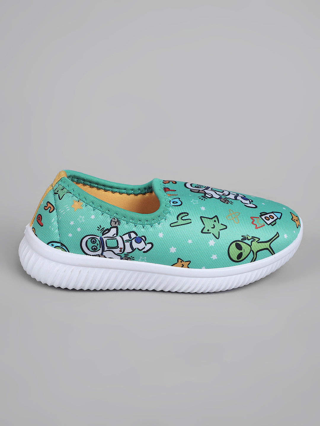 Kids Boys Printed Green Canvas