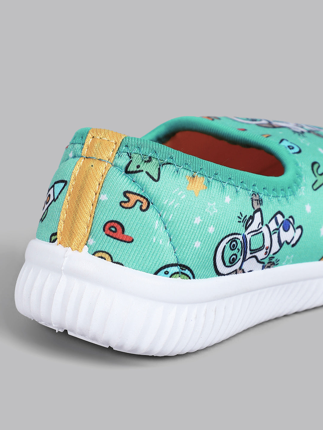 Kids Boys Printed Green Canvas
