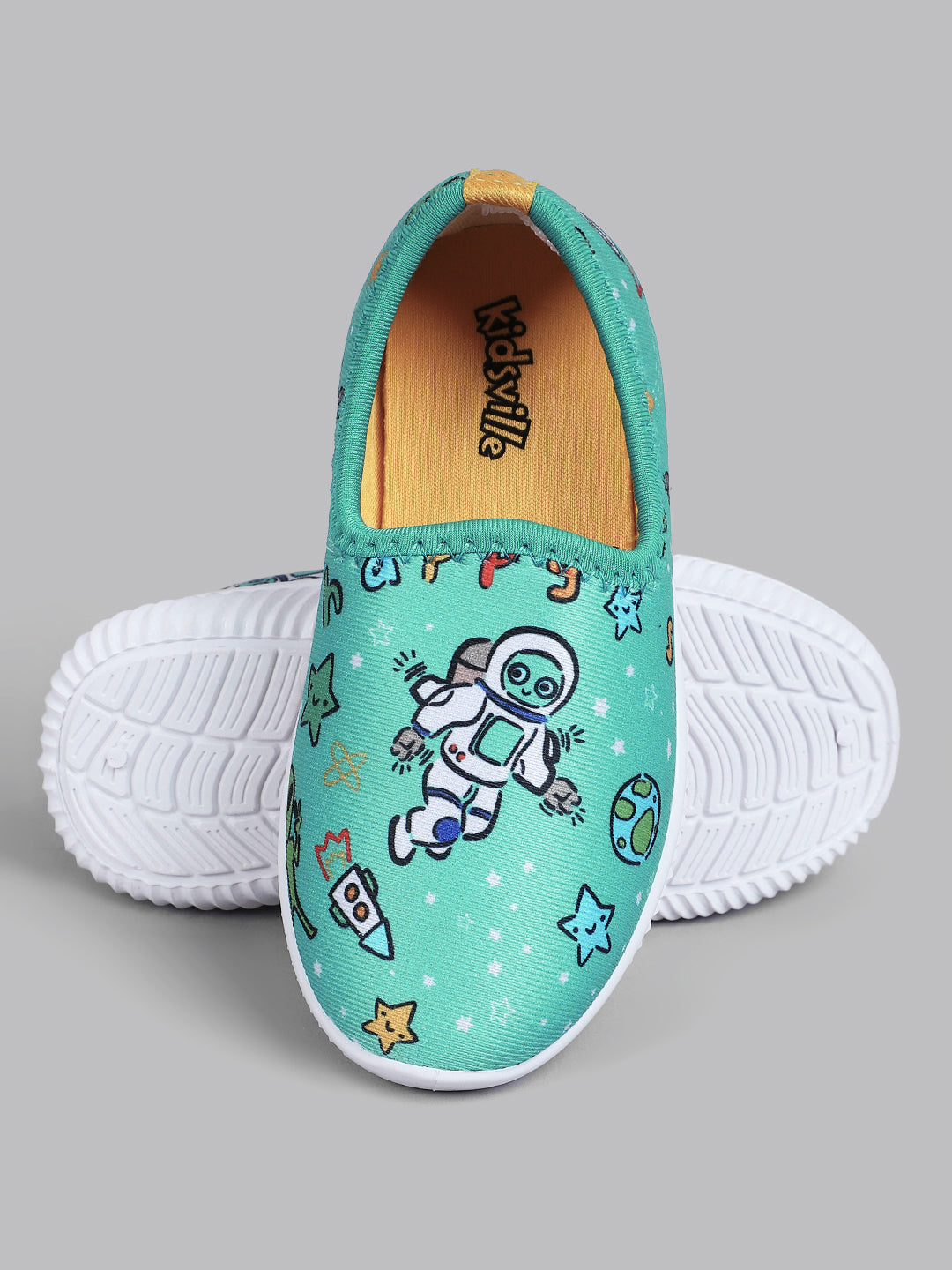 Kids Boys Printed Green Canvas