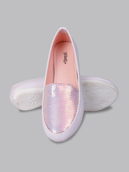 Kids Girls Round Toe Slip-On Ballerinas