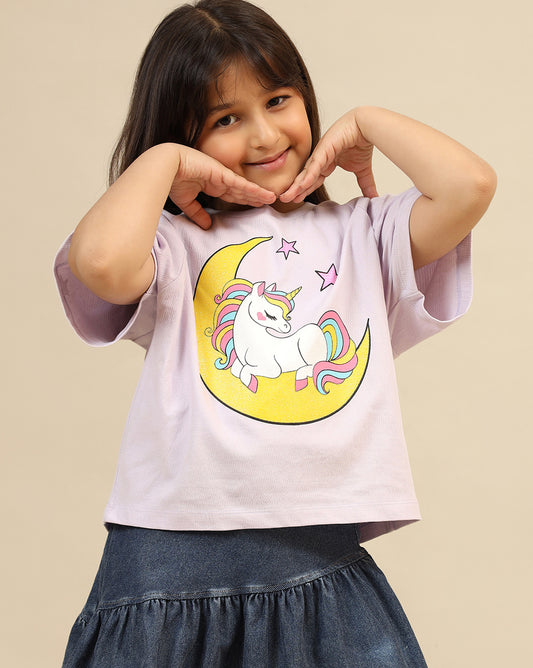 Unicorns Boxy Fit Tshirt Girls