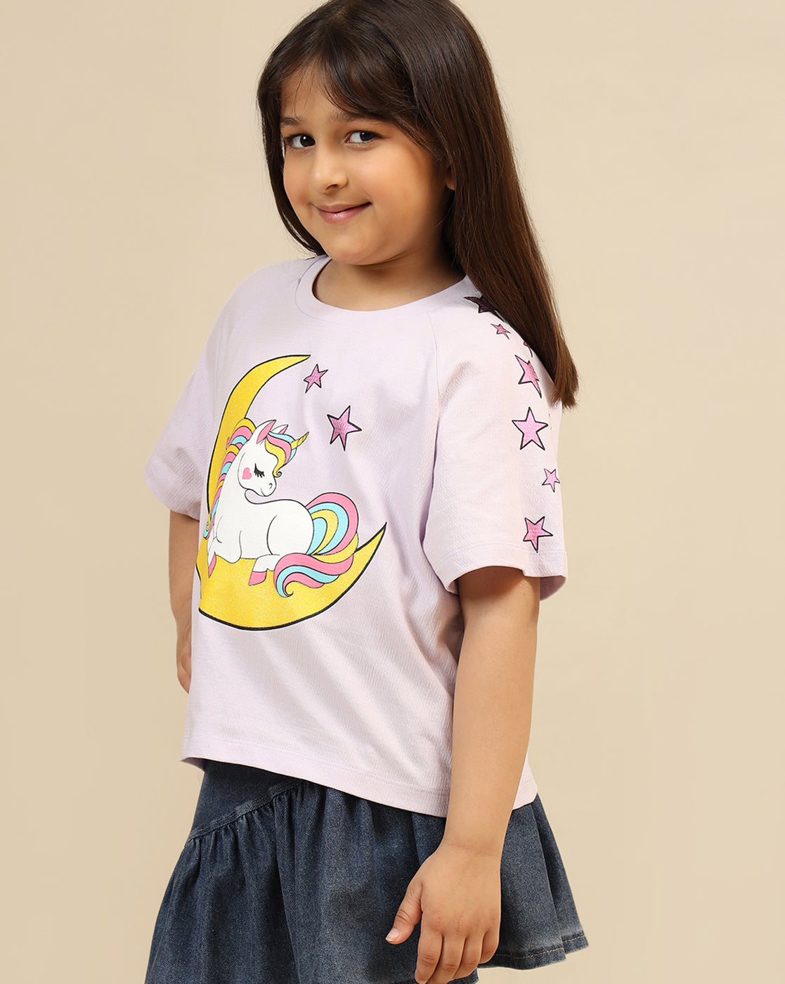 Unicorns Boxy Fit Tshirt Girls